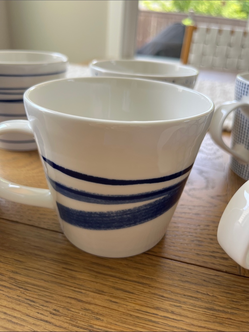 NWOT Royal Doulton Blue and White Pacific Patterned Mug Set - 6 Piece - Picture 5 of 10